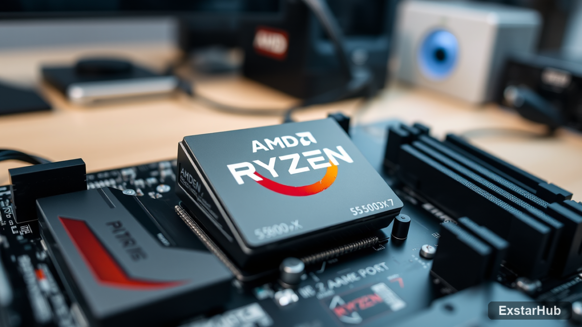 AMD Ryzen 7 5800X3D CPU on motherboard for budget gaming