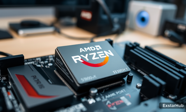 AMD Ryzen 7 5800X3D CPU on motherboard for budget gaming