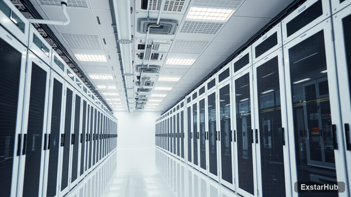 Nvidia RTX 50 series server farm representing advanced graphics processing.