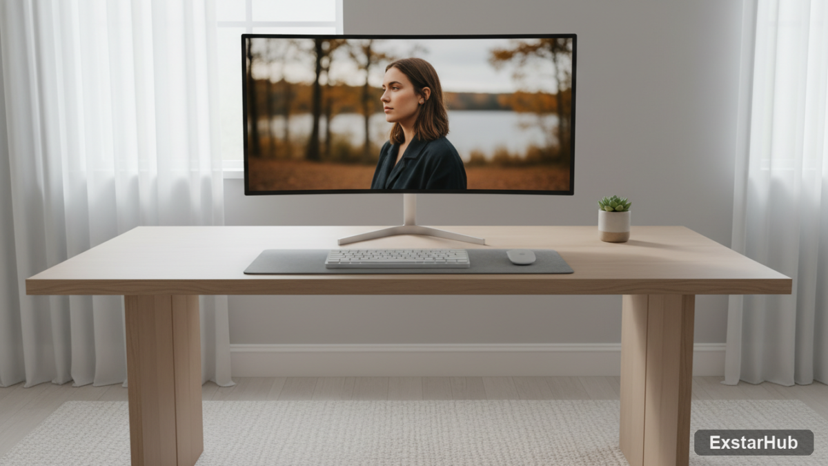 Imagen AI review: Workspace featuring photo editing software and a portrait with blurred background.