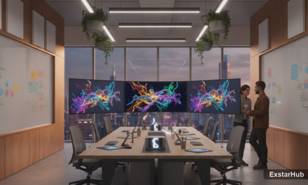 Digital art studio showcasing generative AI and game development workflow.