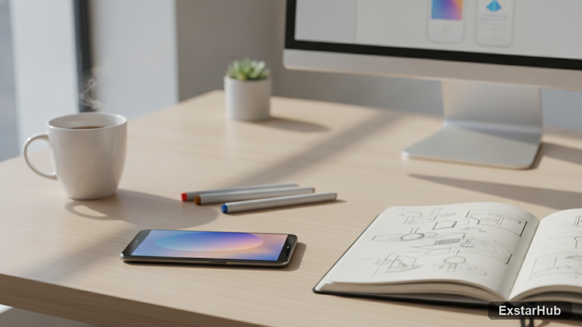 Nova2 Neo smartphone on a workspace demonstrating user-centric design.