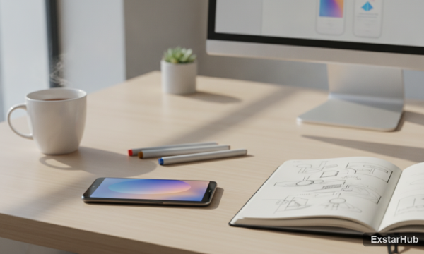 Nova2 Neo smartphone on a workspace demonstrating user-centric design.