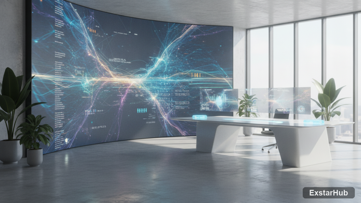 Google Gemini AI workspace with data visualizations showcasing artificial intelligence technology.