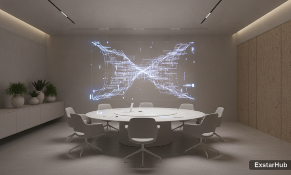AI model development workspace showcasing innovation and advanced technology.