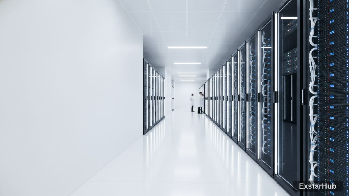 Singapore server room showcasing AI agent technology and data infrastructure.
