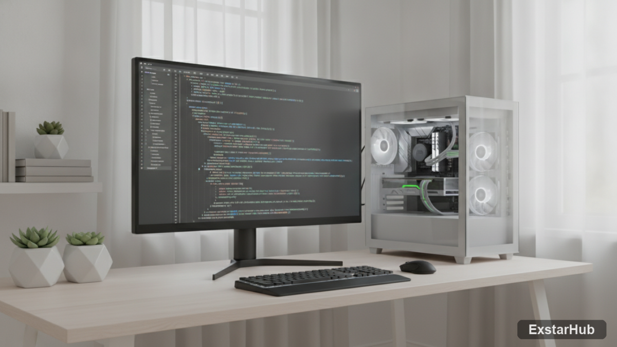 Workspace with Nvidia GPU showcasing Windows 11 AI features.