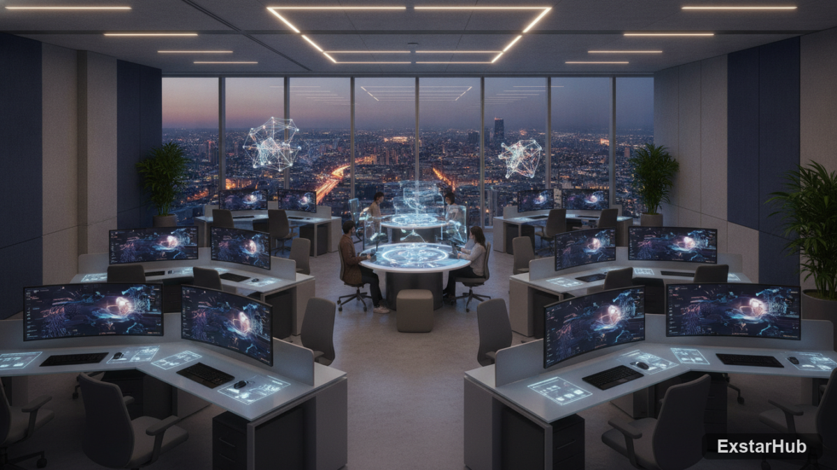 Office space symbolizing tech and creativity collaboration