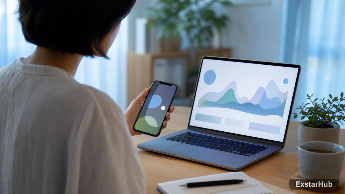 A person reviewing health information on a laptop beside a smartphone, illustrating the ChatGPT Health rollout.
