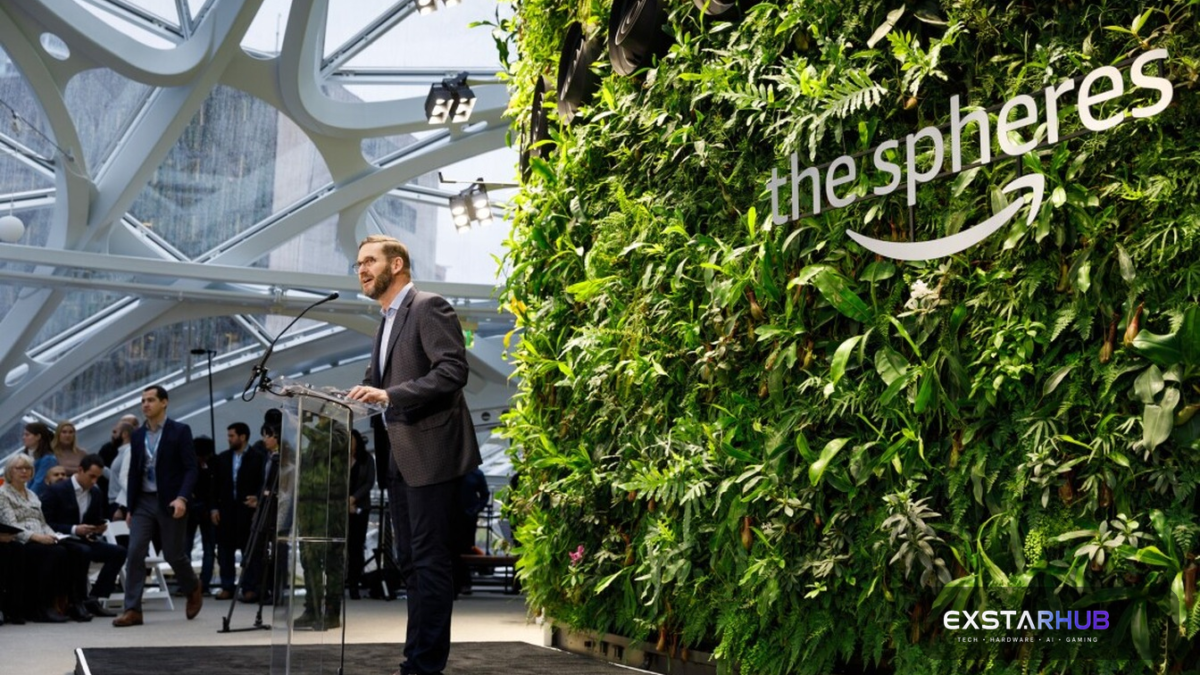Abstract cloud-computing infrastructure representing Amazon's reported AI strategy overhaul