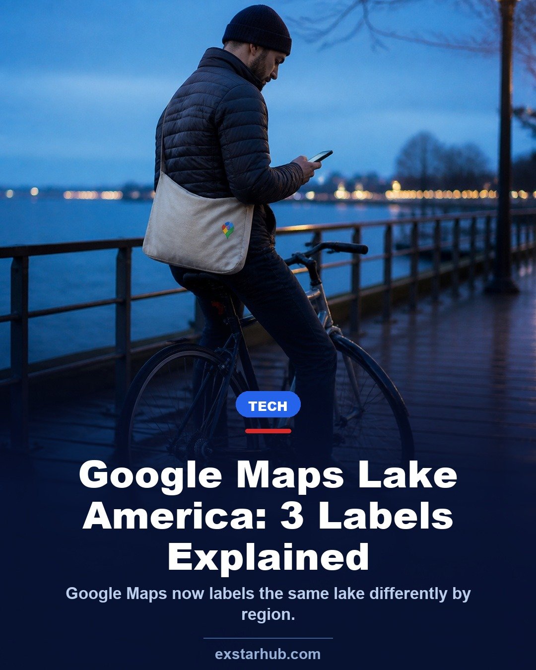 ExstarHub card about Google Maps labels by region.