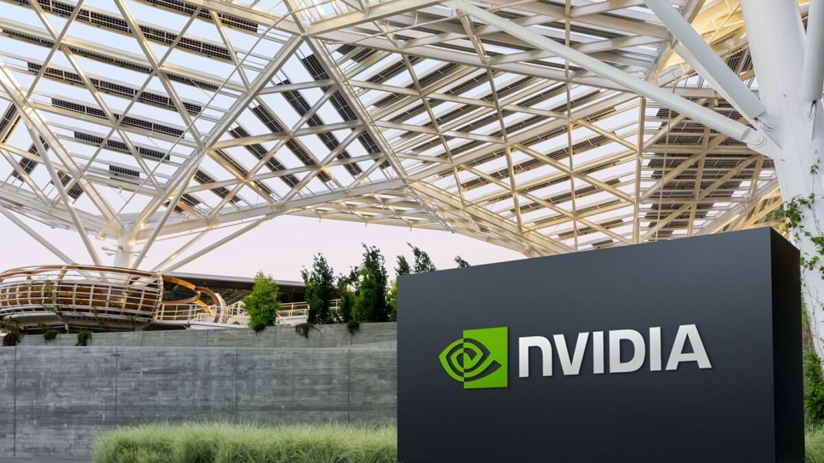 NVIDIA’s Endeavor building in Santa Clara, California, in official NVIDIA Newsroom photography used as contextual company imagery for its AI-compute financing announcement.