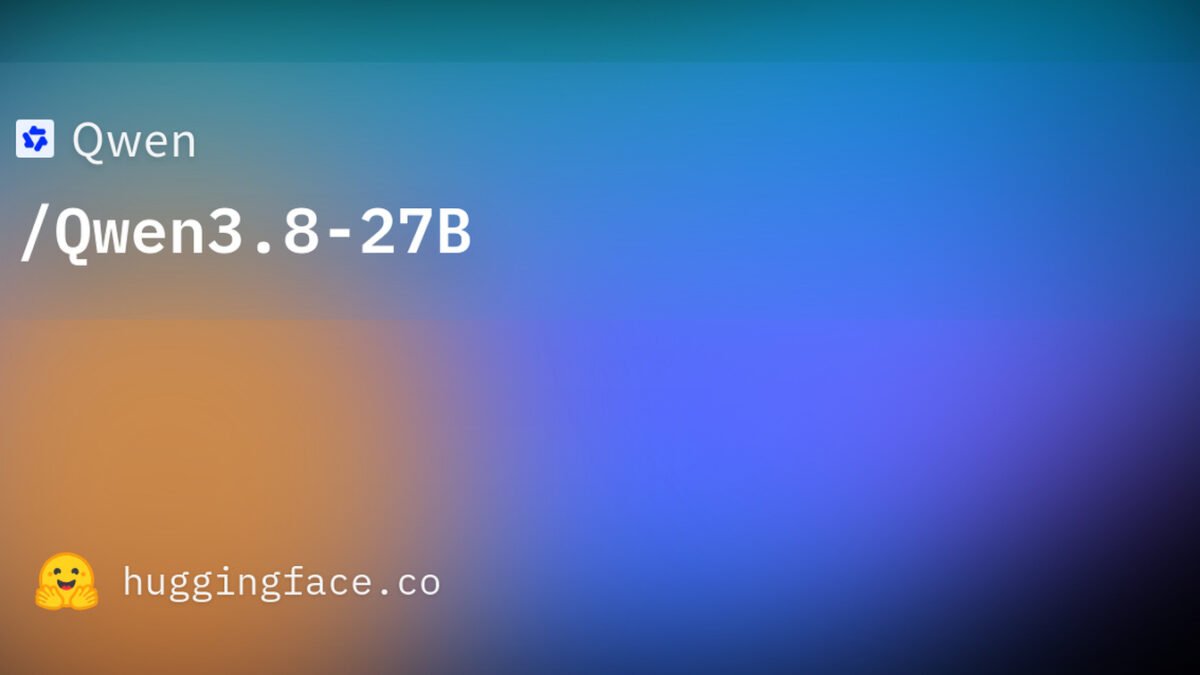 Official Qwen3.8-27B model visual from the Qwen team’s Hugging Face repository.